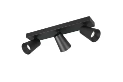 Trio Lighting Sisustusvalaisimet*spottivalaisin Sharp 3-os GU10 mattamusta/kult