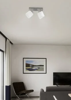 Trio Lighting Sisustusvalaisimet*spottivalaisin Tommy 2-os E14 harjattu teräs/v
