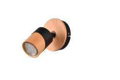 Trio Lighting Sisustusvalaisimet*spottivalaisin Aruni 1-os GU10 puu/mattamusta