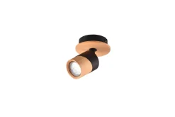 Trio Lighting Sisustusvalaisimet*spottivalaisin Aruni 1-os GU10 puu/mattamusta