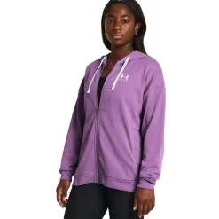 Under Armour Fleecet, Colleget Ja Hupparit*collegetakki Rival oversize fullzip hood 560 Provence purple