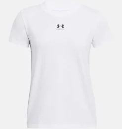 Under Armour Paidat, Neuleet Ja Topit*t-paita Rival Core ss W 100 WHITE