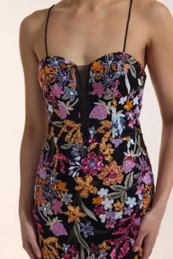 Unique Lyhyet Juhlamekot*mekko 10251-0410 100 Musta / Multicolor
