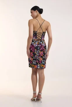 Unique Lyhyet Juhlamekot*mekko 10251-0410 100 Musta / Multicolor