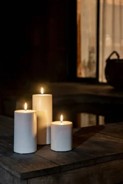Uyuni Koriste- Ja Kausivalot*LED kynttilä ulkokäyttöön 8,4x15 cm valkoinen