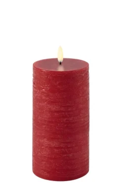 Uyuni Koriste- Ja Kausivalot*LED pöytäkynttilä 7,8x15 cm carmine red rustiikki