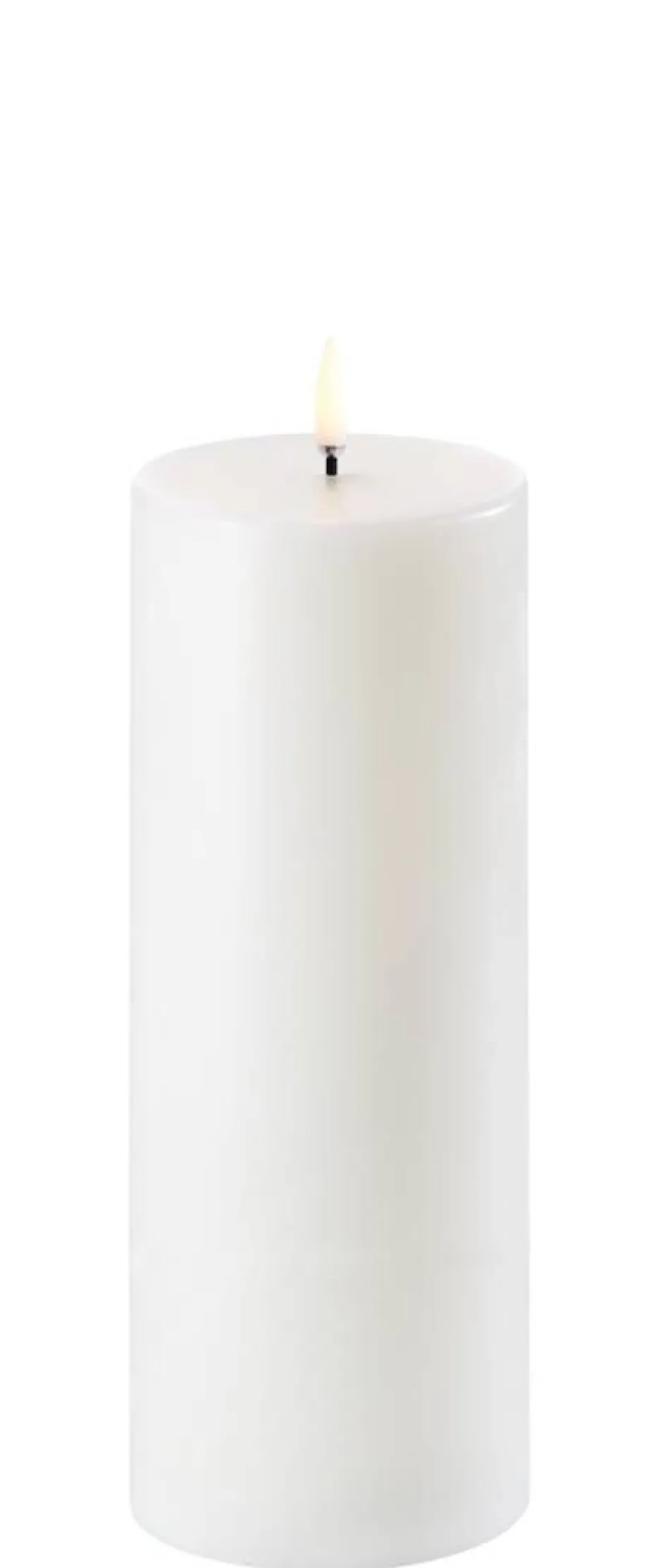 Uyuni Koriste- Ja Kausivalot*LED pöytäkynttilä 7,8x20 cm valkea smooth
