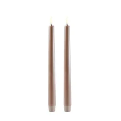 Uyuni Koriste- Ja Kausivalot*LED-kruunukynttilä 2,3x25 cm Sandstone Smooth 2 kpl