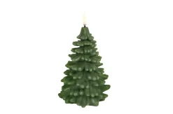 Uyuni Koriste- Ja Kausivalot*LED-kynttilä kuusi 9x12 cm Olive green Smooth
