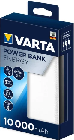 Varta Kuulokkeet Ja Puhelintarvikkeet*virtapankki 10000mAh valkoinen