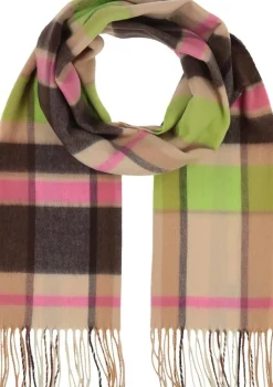 V.Fraas Huivit*ruutukaulaliina 801022 171 Beige / Lime / Pinkki