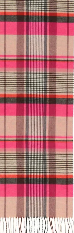 V.Fraas Huivit*ruutukaulaliina Cashmink 701043 411 Rosa / Pinkki