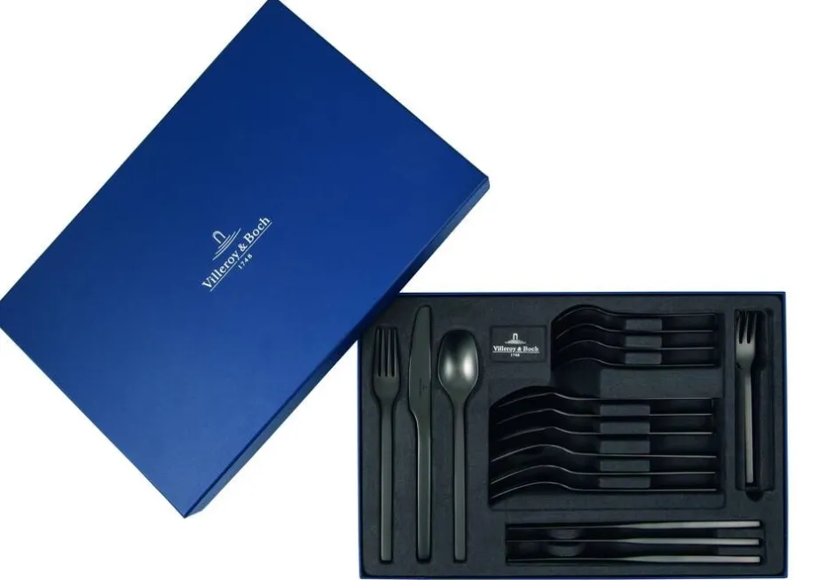 Villeroy&Boch Aterimet*Manufacture Rock aterinsetti 380x260x50mm musta 20-os.