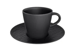 Villeroy&Boch Astiat*Manufacture Rock espressokuppi ja alunen musta