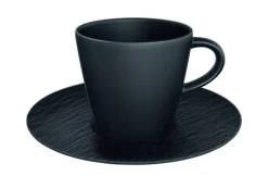 Villeroy&Boch Astiat*Manufacture Rock kahvikuppi ja alunen musta