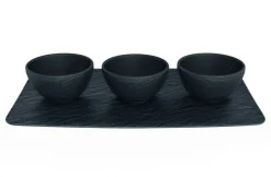 Villeroy&Boch Astiat*Manufacture Rock Dippikulhosetti musta 4-os.