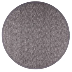 VM-Carpet Pyöreät Matot*Barrakuda 9371 antrasiitti, Ø 200 cm, kantti 38