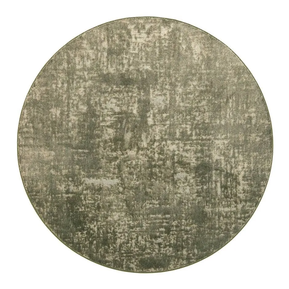 VM-Carpet Pyöreät Matot*Basaltti 490 vihreä ø 240 cm, kantti 5774