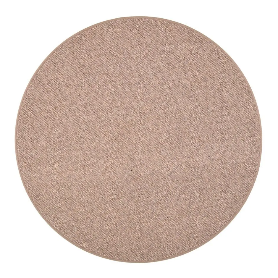 VM-Carpet Pyöreät Matot*Hiillos, 752 ruskea Ø 160 cm, kantti 25 B