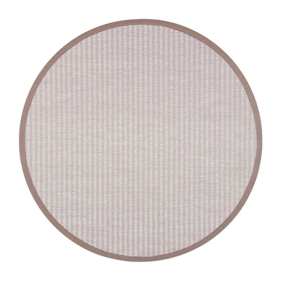 VM-Carpet Pyöreät Matot*Kelo beige/valkoinen 72/81 Ø 240 cm, kantti 32