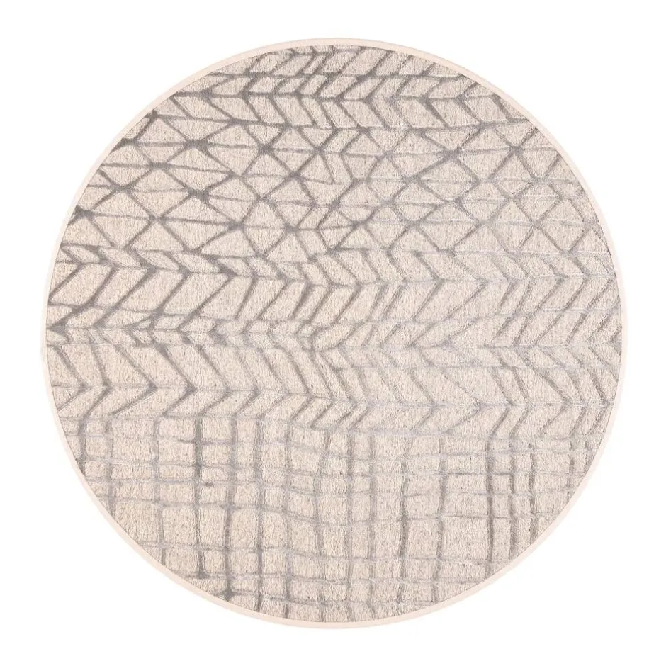 VM-Carpet Pyöreät Matot*Lastu, 4 hopea, Ø 200 cm