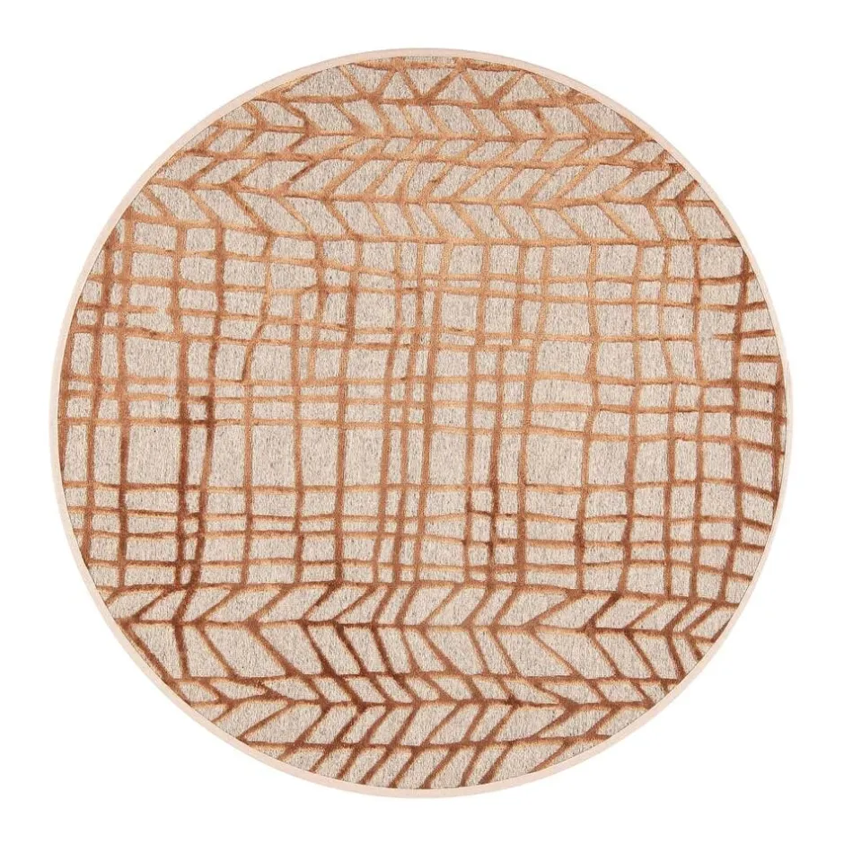 VM-Carpet Pyöreät Matot*Lastu, 3 kupari, Ø 160 cm