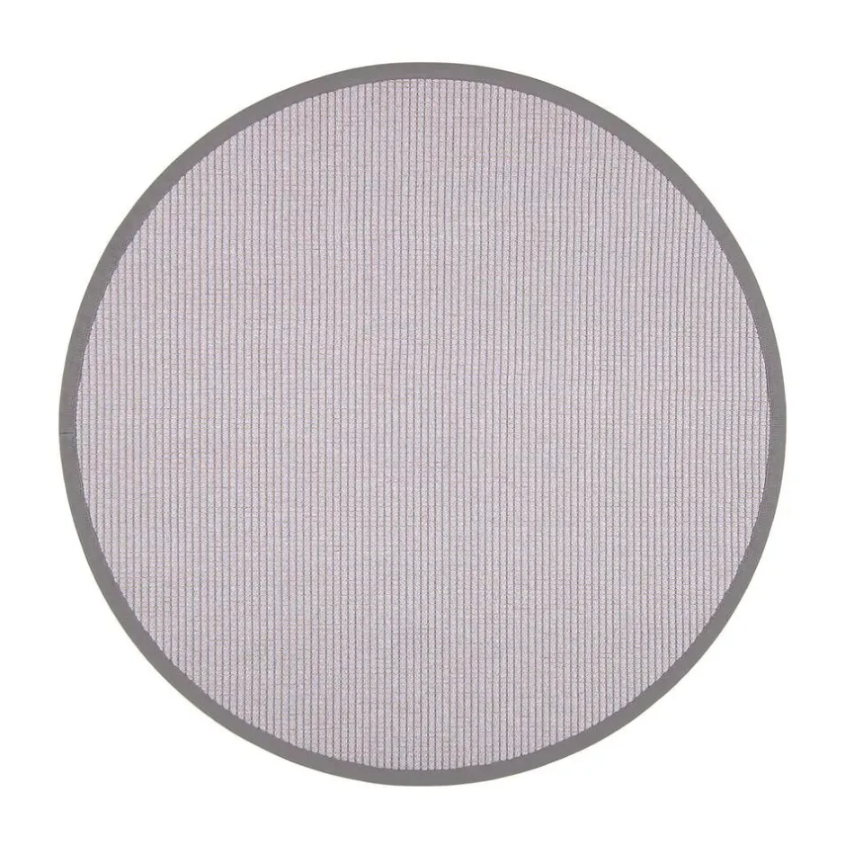 VM-Carpet Pyöreät Matot*Lyyra 66 vaaleanharmaa Ø 160 cm, kantti 29