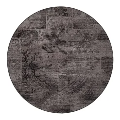 VM-Carpet Pyöreät Matot*matto Rustiikki ø 133 cm 98 musta