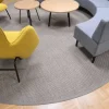 VM-Carpet Pyöreät Matot*Panama 9007 natural, Ø 200 cm, kantti pellava