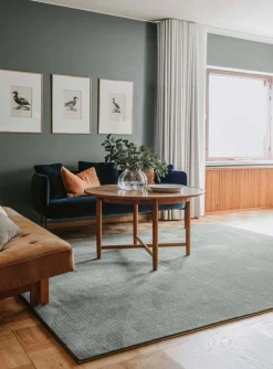VM-Carpet Pyöreät Matot*Puuteri 164 oliivi, 200*300 cm, kantti 5921