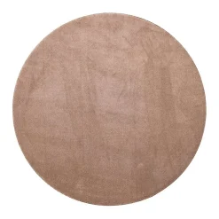 VM-Carpet Pyöreät Matot*Puuteri 143 ruskea, Ø 160 cm, kantti 5951
