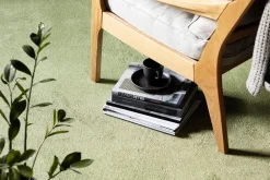 VM-Carpet Pyöreät Matot*Satine 572 vihreä, Ø 200 cm, kantti 5784