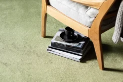 VM-Carpet Pyöreät Matot*Satine 572 vihreä, Ø 240 cm, kantti 5784