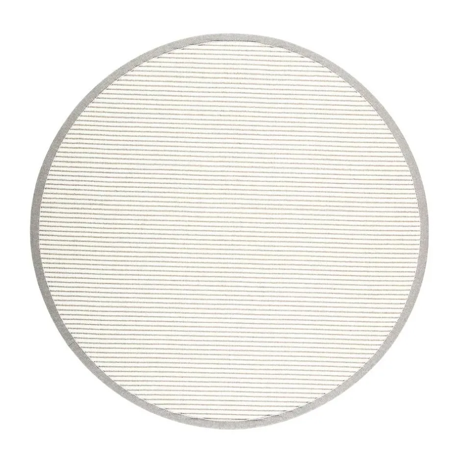 VM-Carpet Pyöreät Matot*Tunturi 71 valkoinen, Ø 160 cm, kantti 009 B