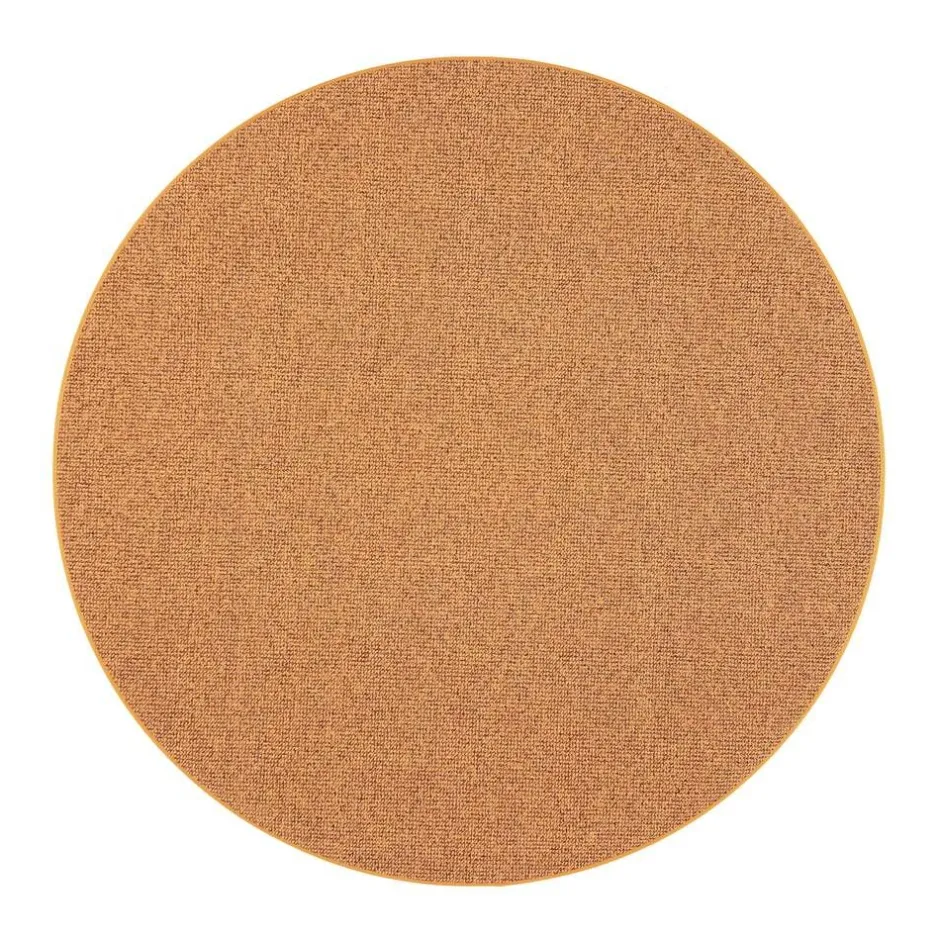VM-Carpet Pyöreät Matot*Tweed, 52 keltainen, Ø 160 cm, kantti 5674