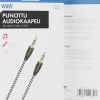 Wave Kuulokkeet Ja Puhelintarvikkeet*audiokaapeli punottu 1 m 3,5 mm musta/valk.