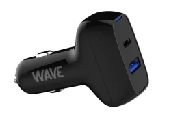 Wave Kuulokkeet Ja Puhelintarvikkeet*pikalataava autolaturi 18W musta