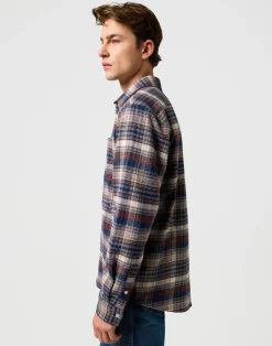 Wrangler Kauluspaidat*paita 112371556 Brushed 1 Pkt Navy Birch