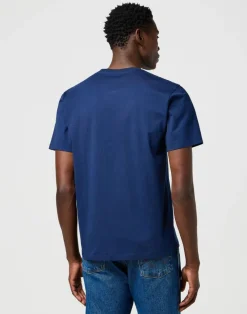 Wrangler T-Paidat*t-paita 112371477  Americana Tee Regular fit Navy