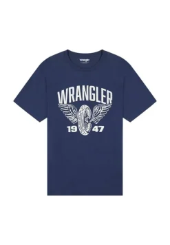 Wrangler T-Paidat*t-paita 112371477  Americana Tee Regular fit Navy